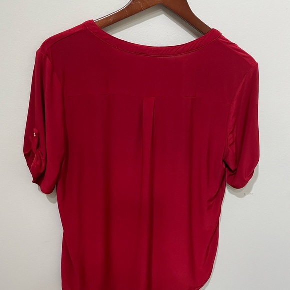 PerSeption Concept Red Quarter Sleeve Blouse - Picture 5 of 5